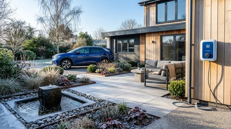Bidirectional home charger paired with a solar installation